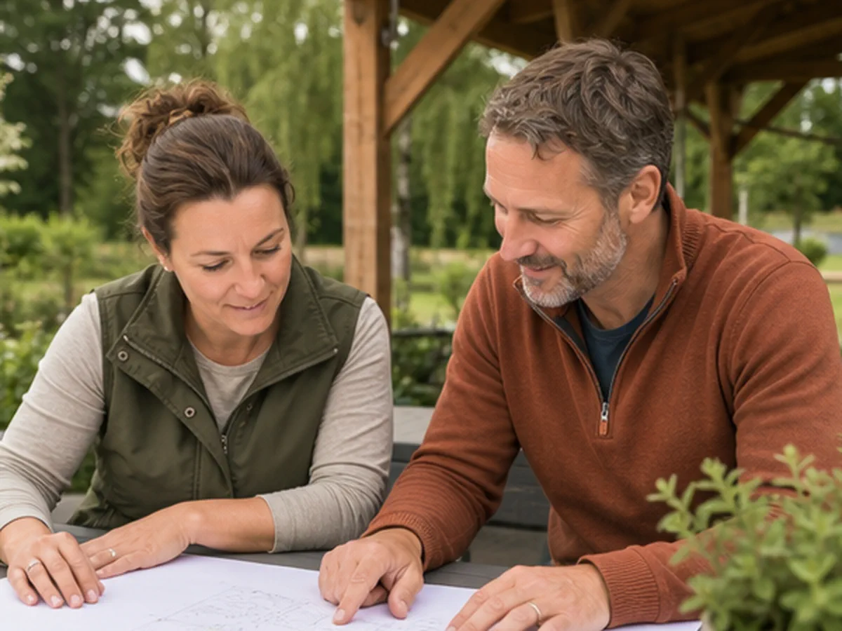 Sanitär- und Servicegebäude eines Campingplatzes