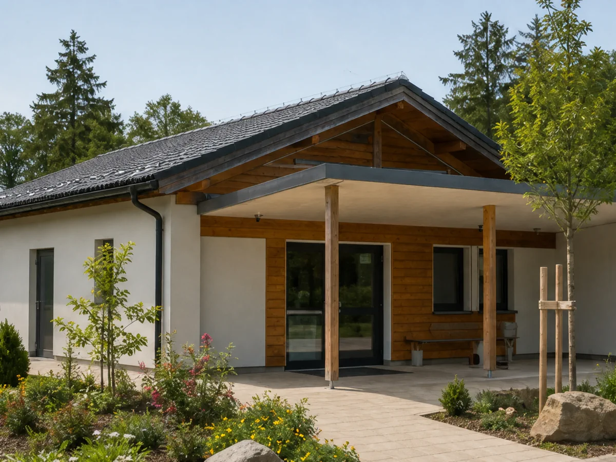 Betreiber besprechen den Lageplan eines Campingareals